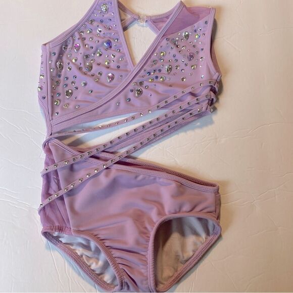 LA dance designs Solo dance custom lavender purple costume AMBITION leotard MC - Picture 3 of 15